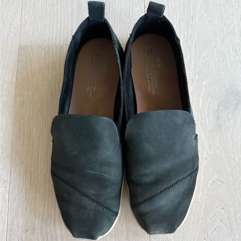 Toms Black Slip-On Shoes